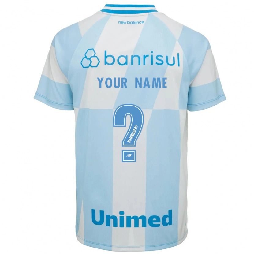 Danxen Mænd Dit Navn #0 Lyseblå Hvid Udebane Spillertrøjer 2026/27 Trøje T-Shirt