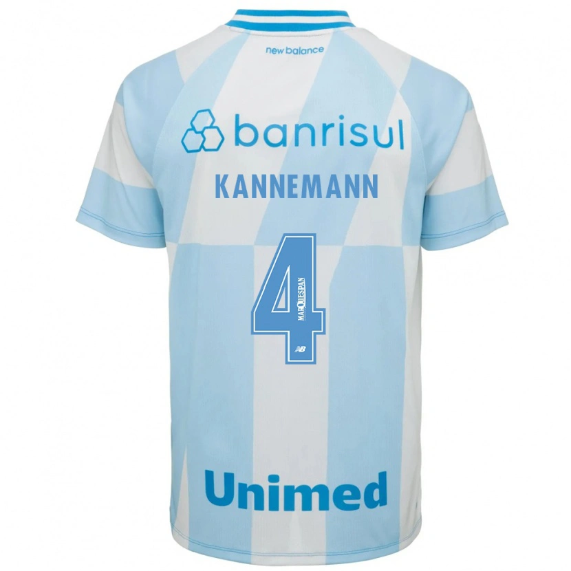 Danxen Mænd Walter Kannemann #4 Lyseblå Hvid Udebane Spillertrøjer 2026/27 Trøje T-Shirt
