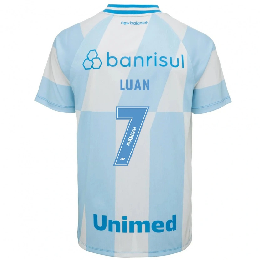 Danxen Mænd Luan #7 Lyseblå Hvid Udebane Spillertrøjer 2026/27 Trøje T-Shirt