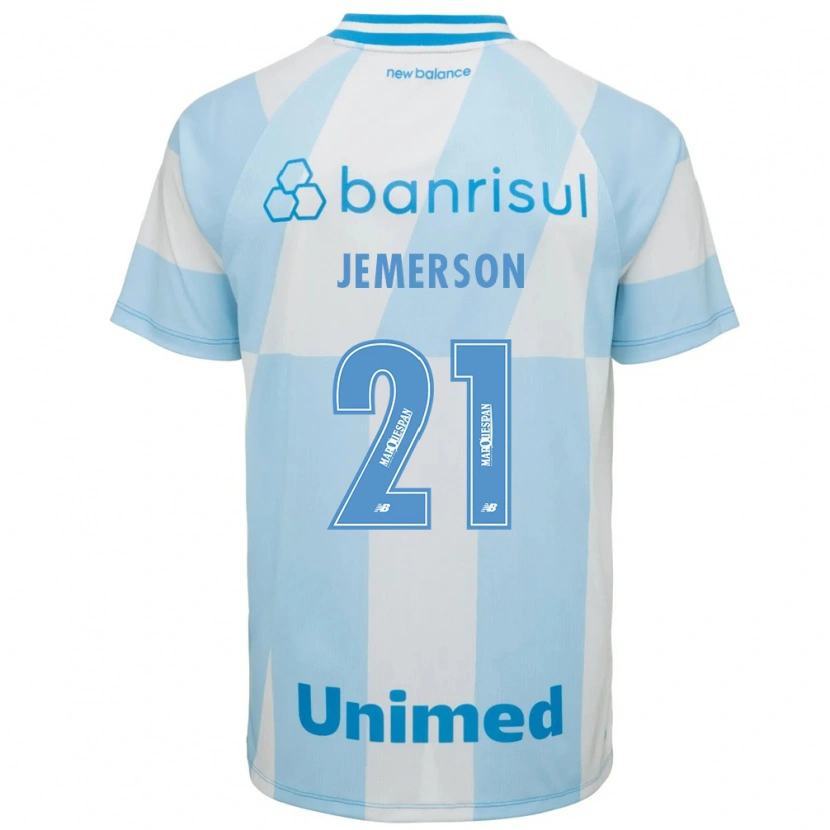 Danxen Mænd Jemerson #21 Lyseblå Hvid Udebane Spillertrøjer 2026/27 Trøje T-Shirt