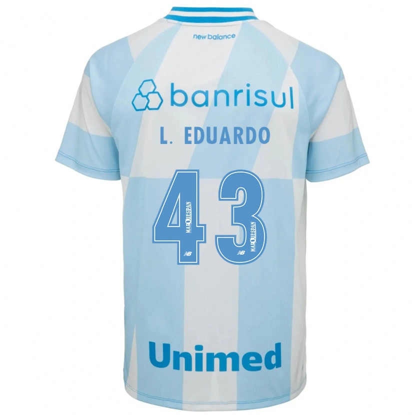 Danxen Mænd Luis Eduardo #43 Lyseblå Hvid Udebane Spillertrøjer 2026/27 Trøje T-Shirt