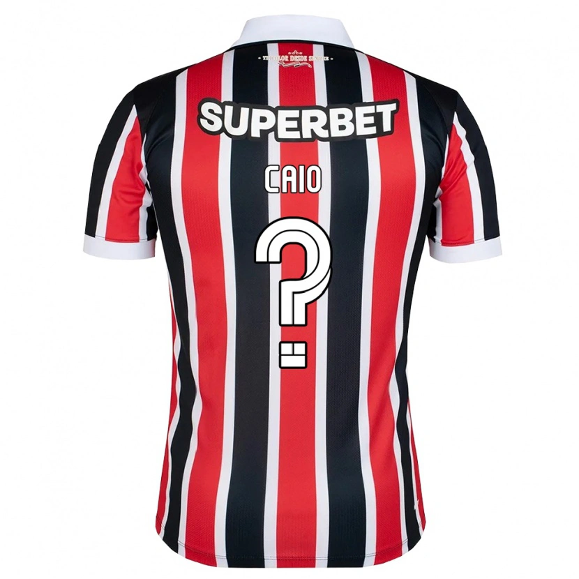 Danxen Mænd Caio #0 Rød Hvid Sort Udebane Spillertrøjer 2026/27 Trøje T-Shirt