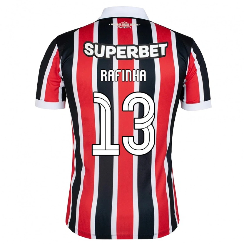 Danxen Mænd Rafinha #13 Rød Hvid Sort Udebane Spillertrøjer 2026/27 Trøje T-Shirt