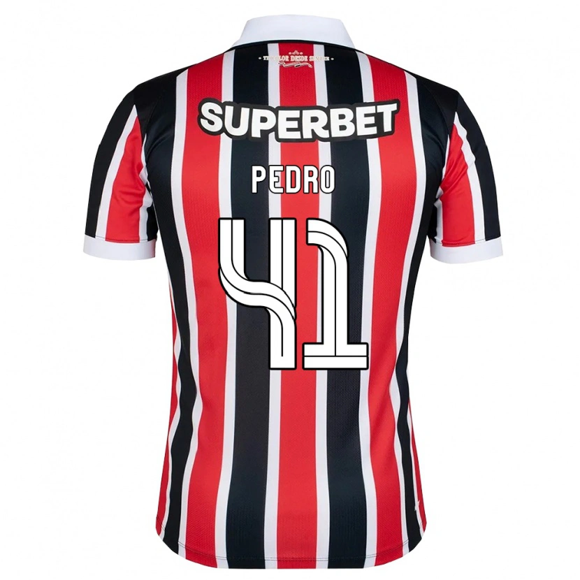 Danxen Mænd João Pedro #41 Rød Hvid Sort Udebane Spillertrøjer 2026/27 Trøje T-Shirt