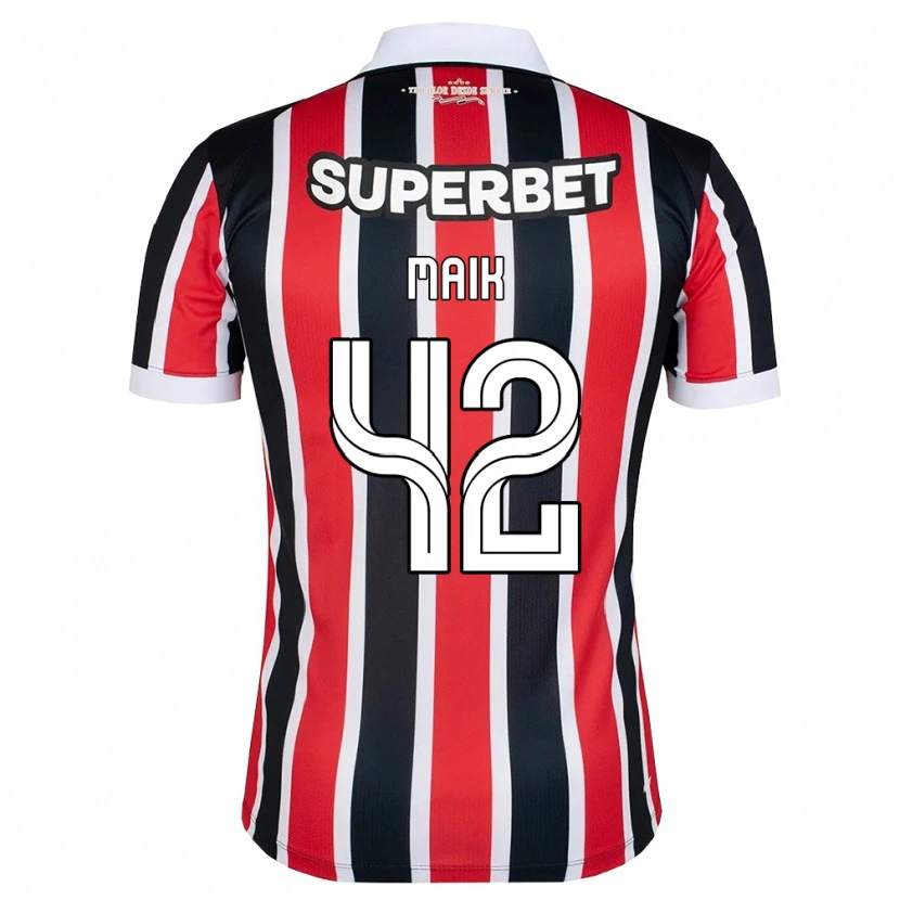 Danxen Mænd Maik Gomes Viegas #42 Rød Hvid Sort Udebane Spillertrøjer 2026/27 Trøje T-Shirt