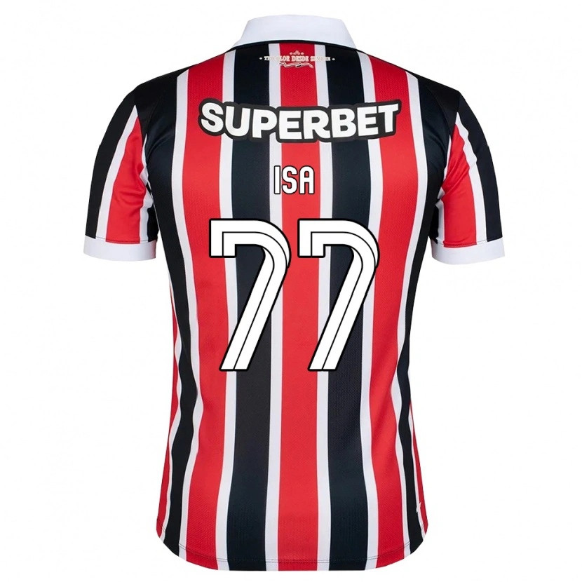 Danxen Mænd Isa #77 Rød Hvid Sort Udebane Spillertrøjer 2026/27 Trøje T-Shirt