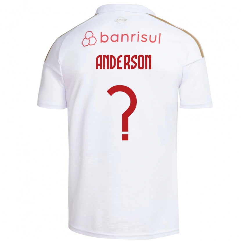 Danxen Mænd Anderson #0 Hvid Rød Udebane Spillertrøjer 2026/27 Trøje T-Shirt