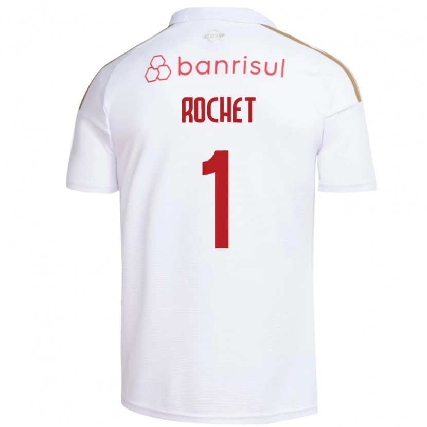 Danxen Mænd Sergio Rochet #1 Hvid Rød Udebane Spillertrøjer 2026/27 Trøje T-Shirt