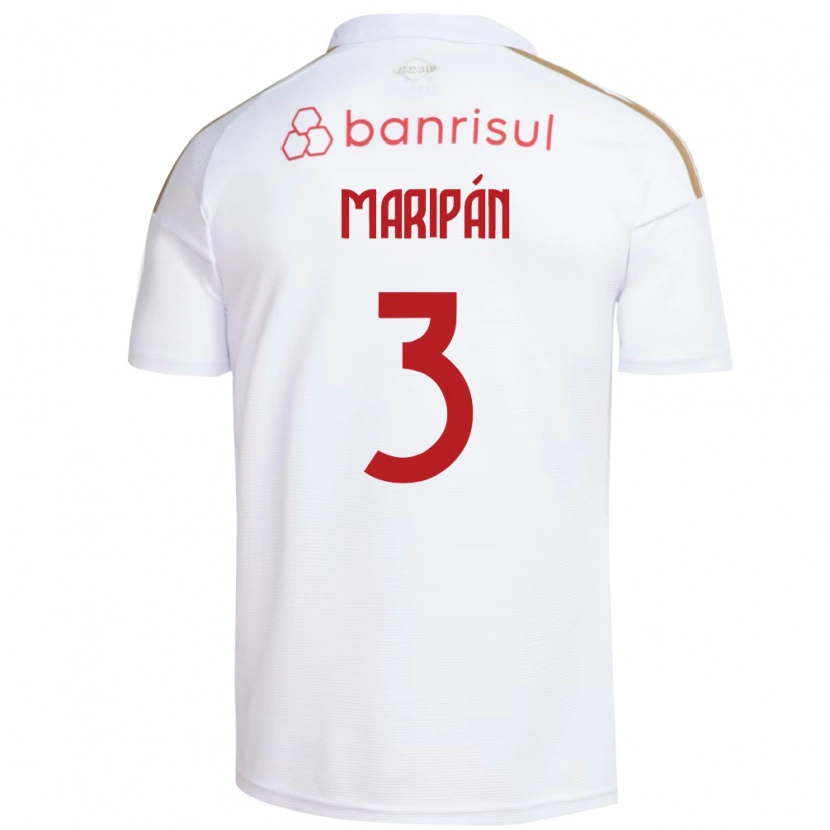 Danxen Mænd Guillermo Maripán #3 Hvid Rød Udebane Spillertrøjer 2026/27 Trøje T-Shirt