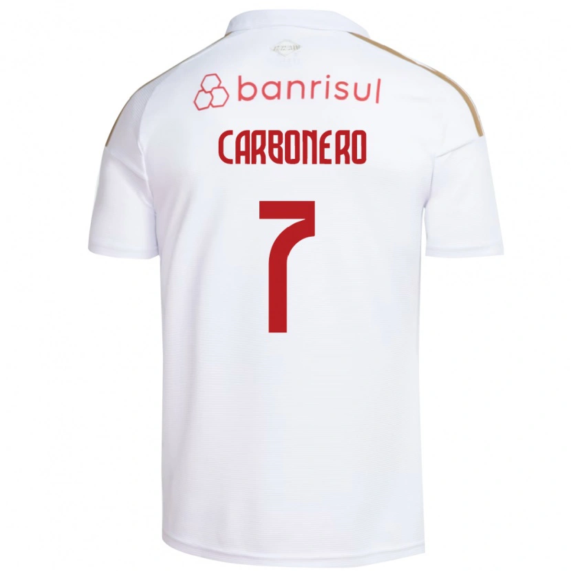 Danxen Mænd Johan Carbonero #7 Hvid Rød Udebane Spillertrøjer 2026/27 Trøje T-Shirt