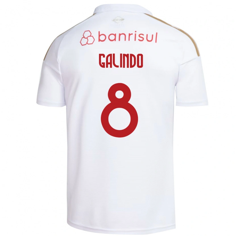 Danxen Mænd João Galindo #8 Hvid Rød Udebane Spillertrøjer 2026/27 Trøje T-Shirt