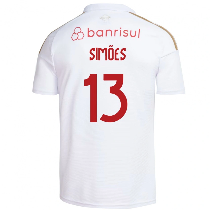Danxen Mænd Arthur Simões #13 Hvid Rød Udebane Spillertrøjer 2026/27 Trøje T-Shirt