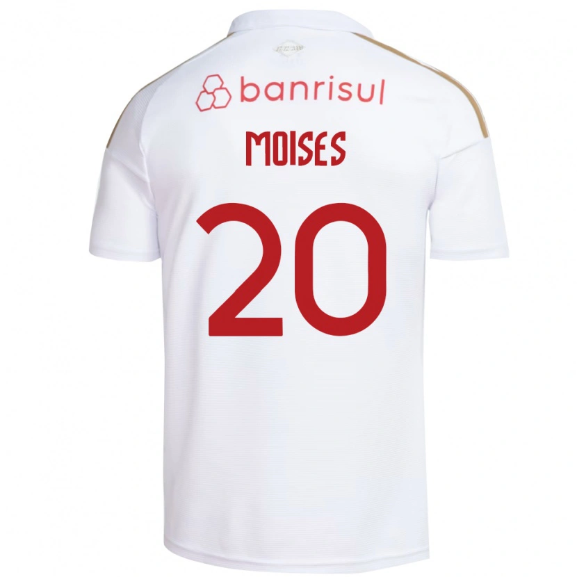 Danxen Mænd Moises #20 Hvid Rød Udebane Spillertrøjer 2026/27 Trøje T-Shirt