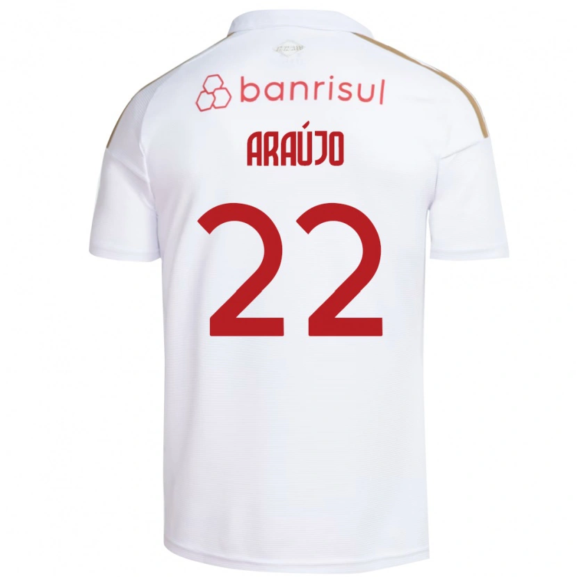 Danxen Mænd Kelwin Araújo #22 Hvid Rød Udebane Spillertrøjer 2026/27 Trøje T-Shirt