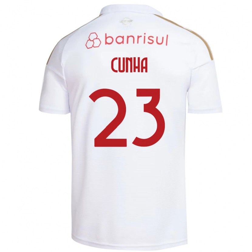 Danxen Mænd Matheus Cunha #23 Hvid Rød Udebane Spillertrøjer 2026/27 Trøje T-Shirt