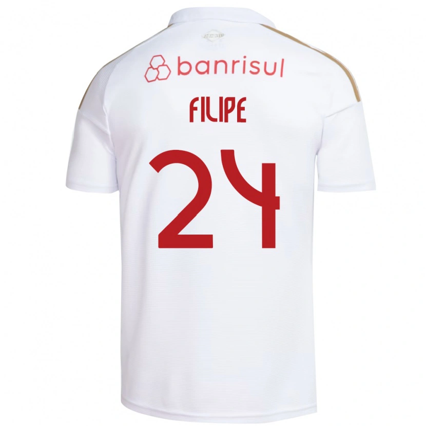 Danxen Mænd Filipe Sírio #24 Hvid Rød Udebane Spillertrøjer 2026/27 Trøje T-Shirt