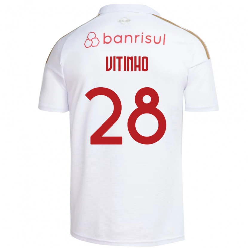 Danxen Mænd Vitinho #28 Hvid Rød Udebane Spillertrøjer 2026/27 Trøje T-Shirt