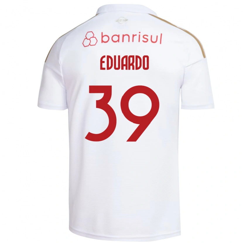 Danxen Mænd Carlos Eduardo #39 Hvid Rød Udebane Spillertrøjer 2026/27 Trøje T-Shirt