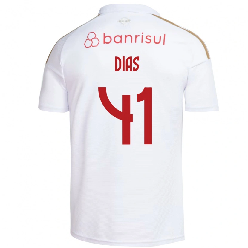 Danxen Mænd Matheus Dias #41 Hvid Rød Udebane Spillertrøjer 2026/27 Trøje T-Shirt