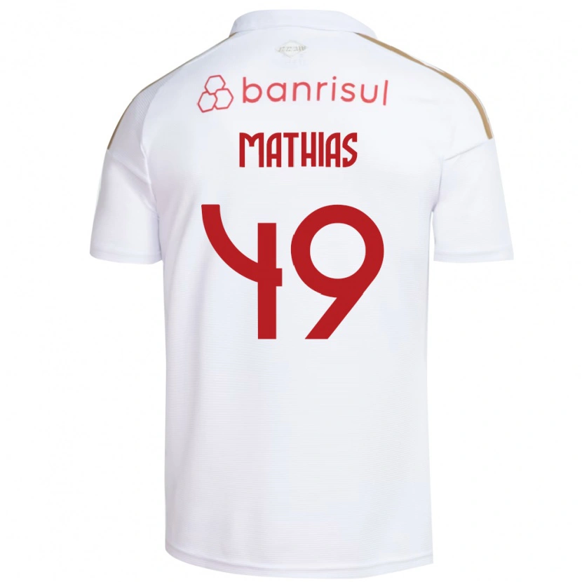 Danxen Mænd Ricardo Mathias #49 Hvid Rød Udebane Spillertrøjer 2026/27 Trøje T-Shirt
