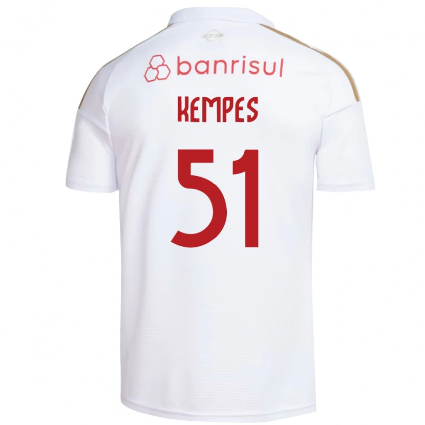 Danxen Mænd João Gabriel Kempes Gonçalves #51 Hvid Rød Udebane Spillertrøjer 2026/27 Trøje T-Shirt