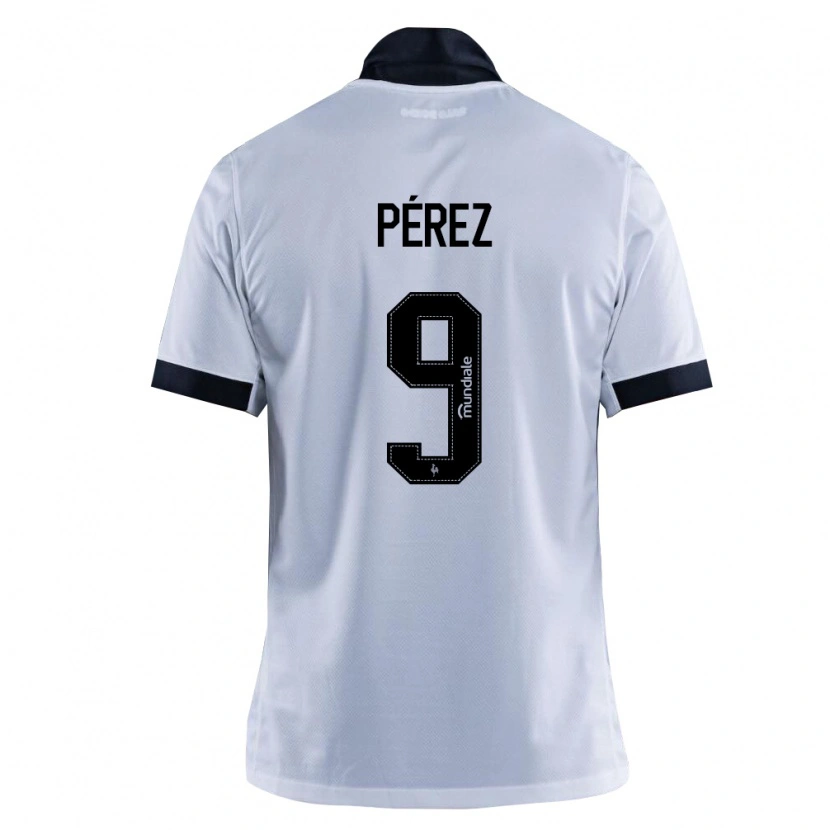 Danxen Mænd Diego Pérez #9 Sort Hvid Udebane Spillertrøjer 2026/27 Trøje T-Shirt