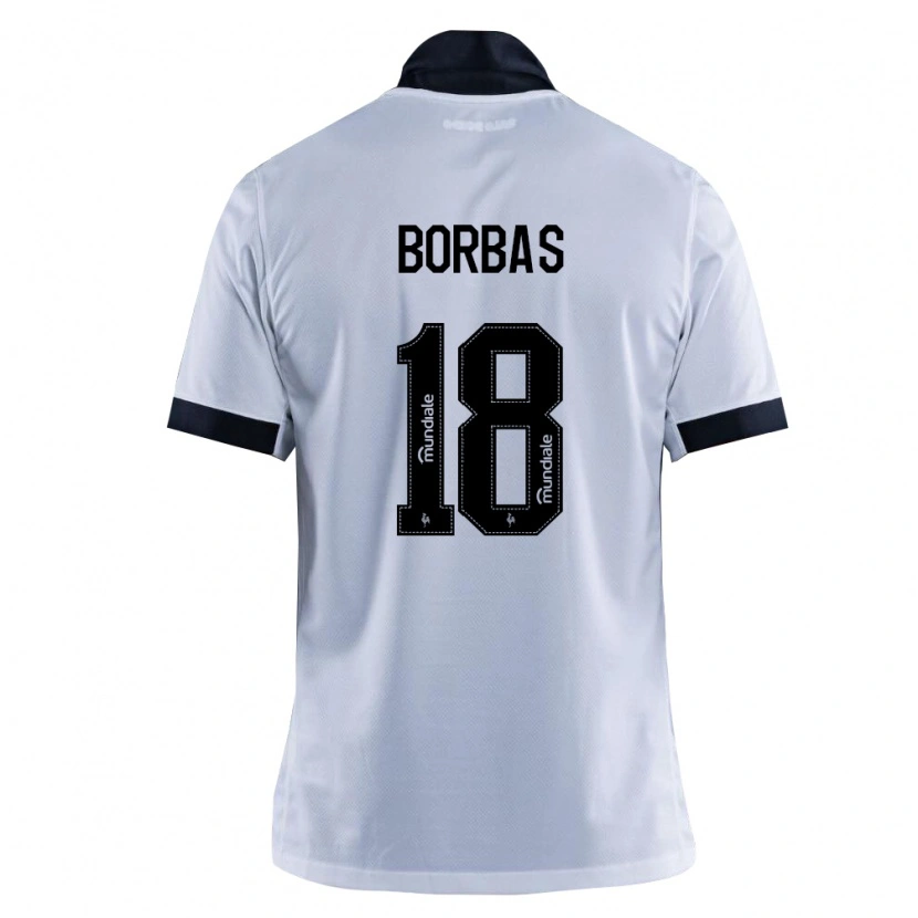 Danxen Mænd Thiago Borbas #18 Sort Hvid Udebane Spillertrøjer 2026/27 Trøje T-Shirt
