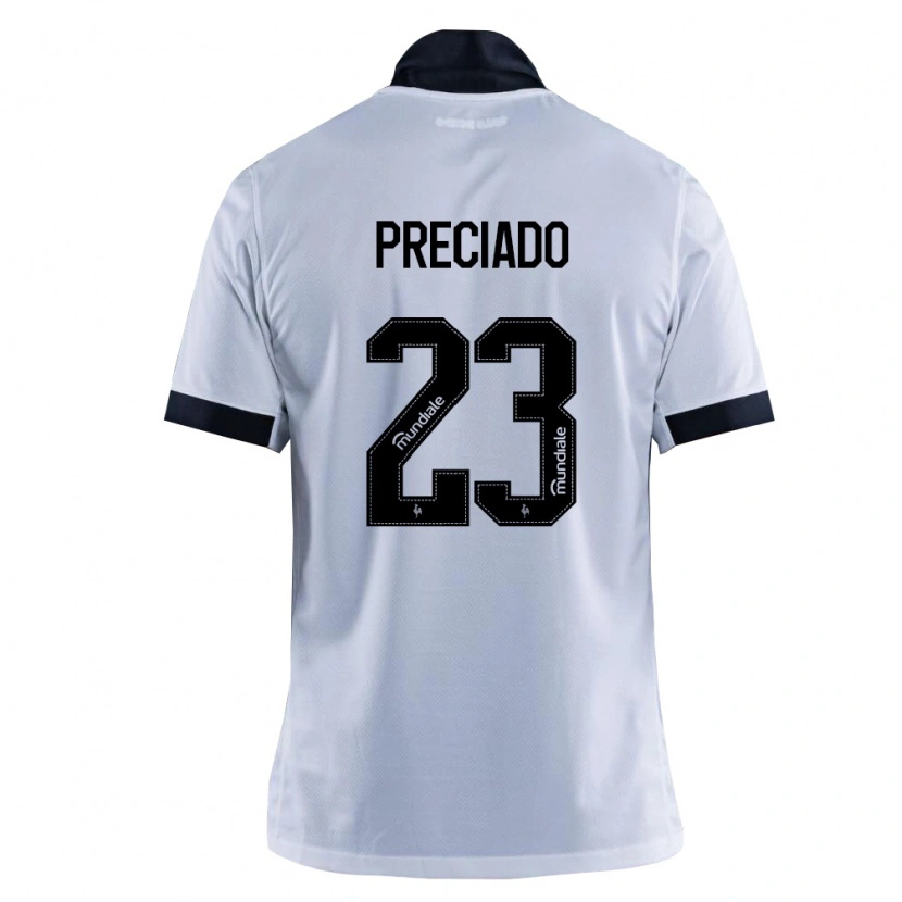 Danxen Mænd Angelo Preciado #23 Sort Hvid Udebane Spillertrøjer 2026/27 Trøje T-Shirt