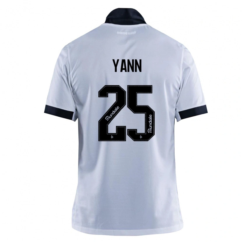 Danxen Mænd Yann Neves #25 Sort Hvid Udebane Spillertrøjer 2026/27 Trøje T-Shirt