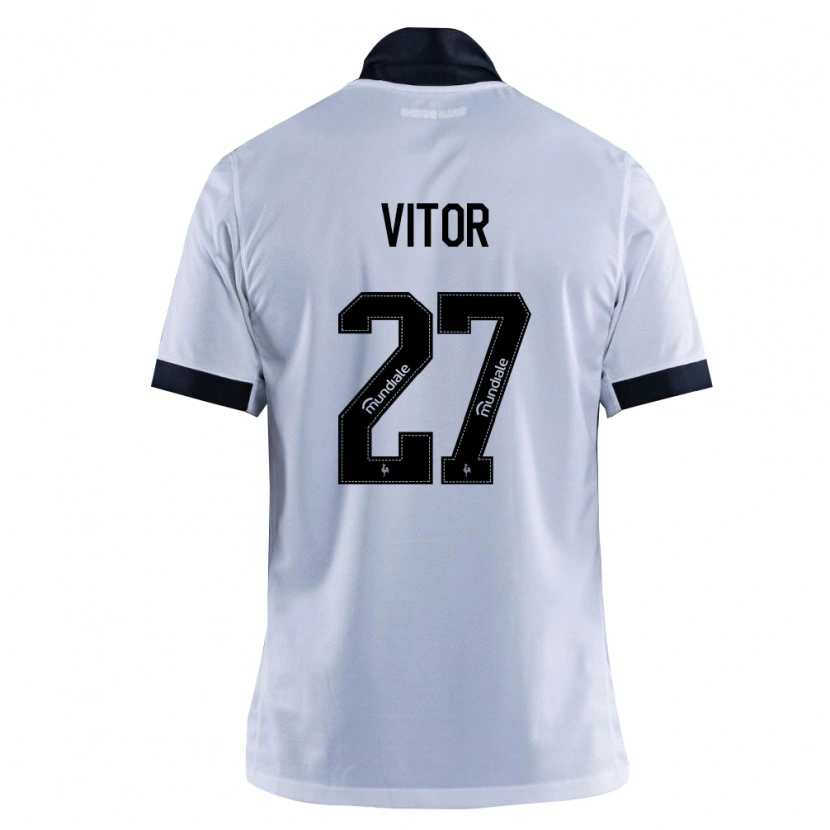 Danxen Mænd Paulo Vitor #27 Sort Hvid Udebane Spillertrøjer 2026/27 Trøje T-Shirt