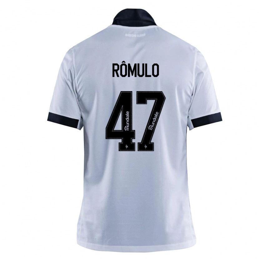 Danxen Mænd Rômulo Helberte Pereira Júnior #47 Sort Hvid Udebane Spillertrøjer 2026/27 Trøje T-Shirt