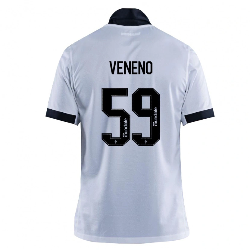 Danxen Mænd Gabriel Veneno #59 Sort Hvid Udebane Spillertrøjer 2026/27 Trøje T-Shirt