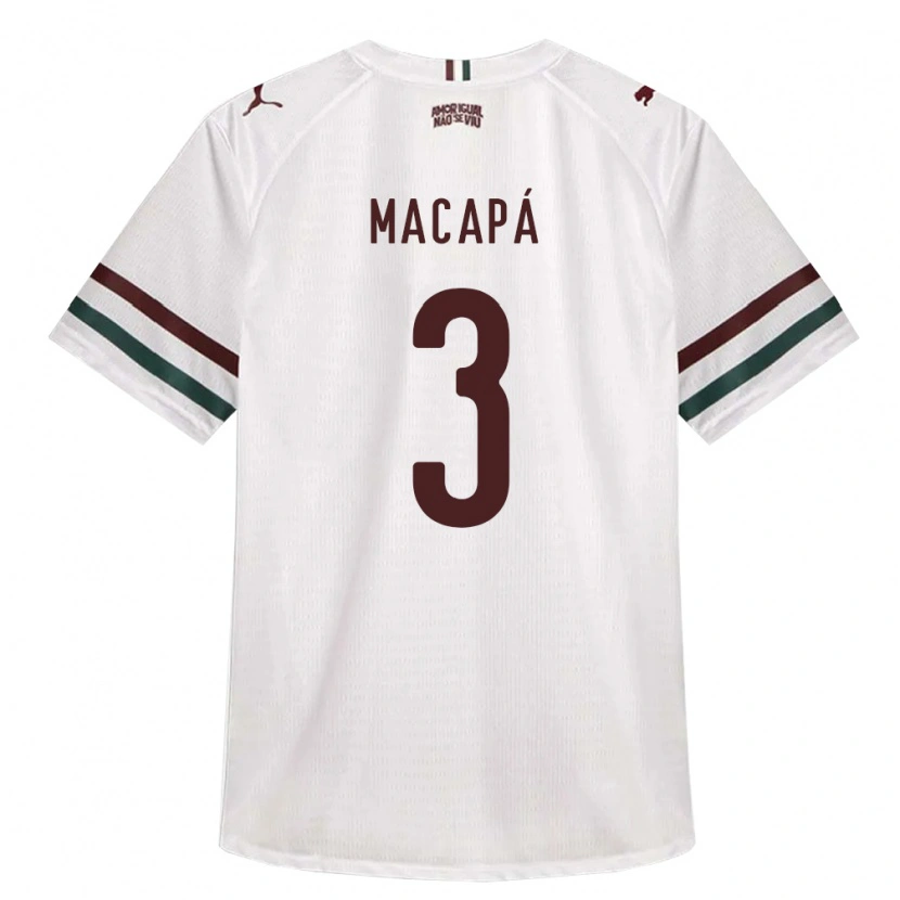 Danxen Mænd Gabriel Macapá #3 Hvid Grøn Vinrød Udebane Spillertrøjer 2026/27 Trøje T-Shirt