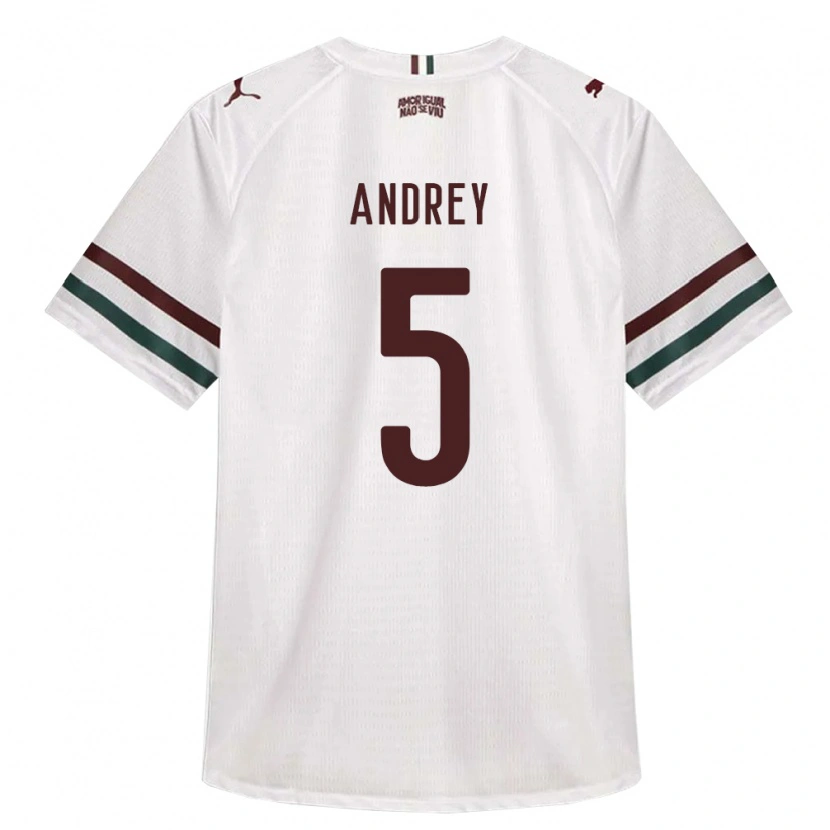 Danxen Mænd Andrey Oliveira Carneiro #5 Hvid Grøn Vinrød Udebane Spillertrøjer 2026/27 Trøje T-Shirt