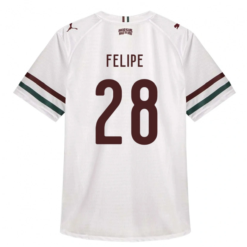 Danxen Mænd Riquelme Felipe Silva De Almeida #28 Hvid Grøn Vinrød Udebane Spillertrøjer 2026/27 Trøje T-Shirt