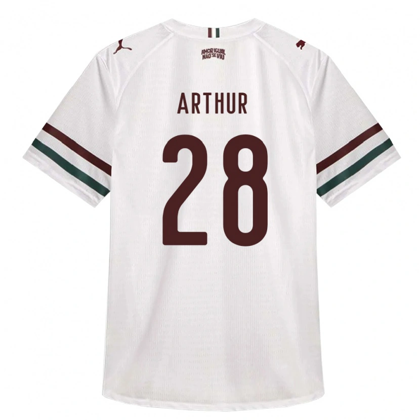 Danxen Mænd Arthur #28 Hvid Grøn Vinrød Udebane Spillertrøjer 2026/27 Trøje T-Shirt
