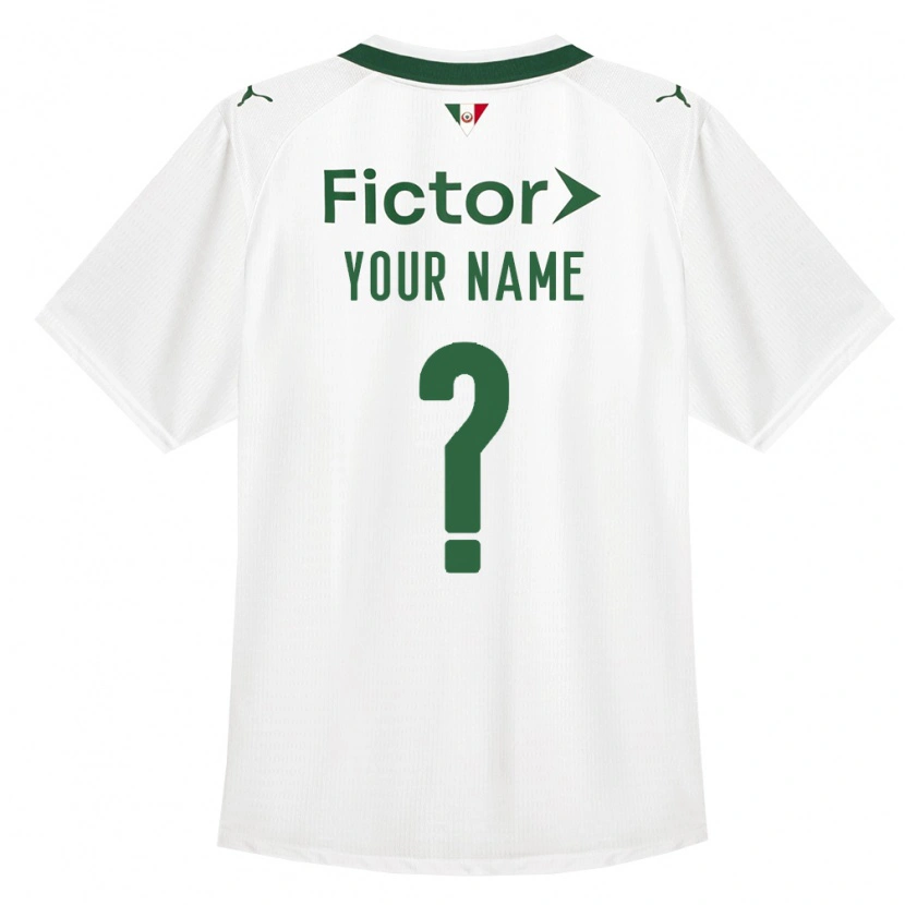 Danxen Mænd Dit Navn #0 Grøn Hvid Udebane Spillertrøjer 2026/27 Trøje T-Shirt