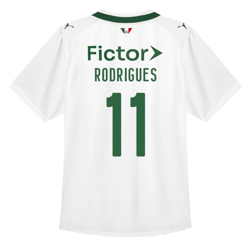 Danxen Mænd Bruno Rodrigues #11 Grøn Hvid Udebane Spillertrøjer 2026/27 Trøje T-Shirt