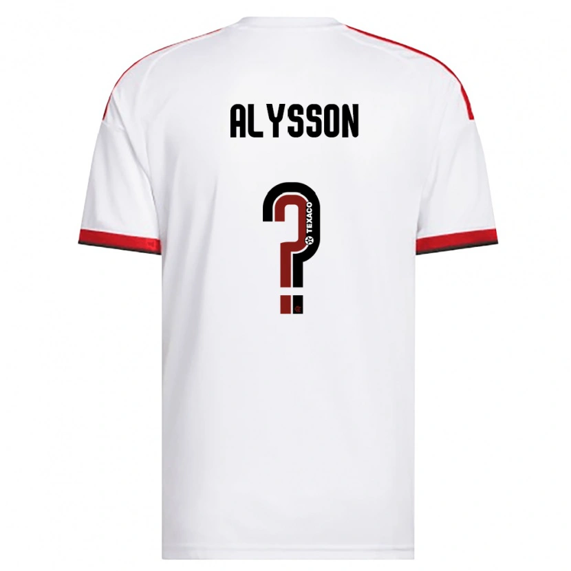 Danxen Mænd Alysson #0 Hvid Rød Sort Udebane Spillertrøjer 2026/27 Trøje T-Shirt