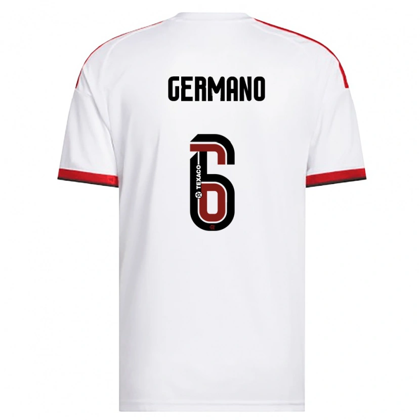 Danxen Mænd Antônio Germano Da Silva Neto #6 Hvid Rød Sort Udebane Spillertrøjer 2026/27 Trøje T-Shirt
