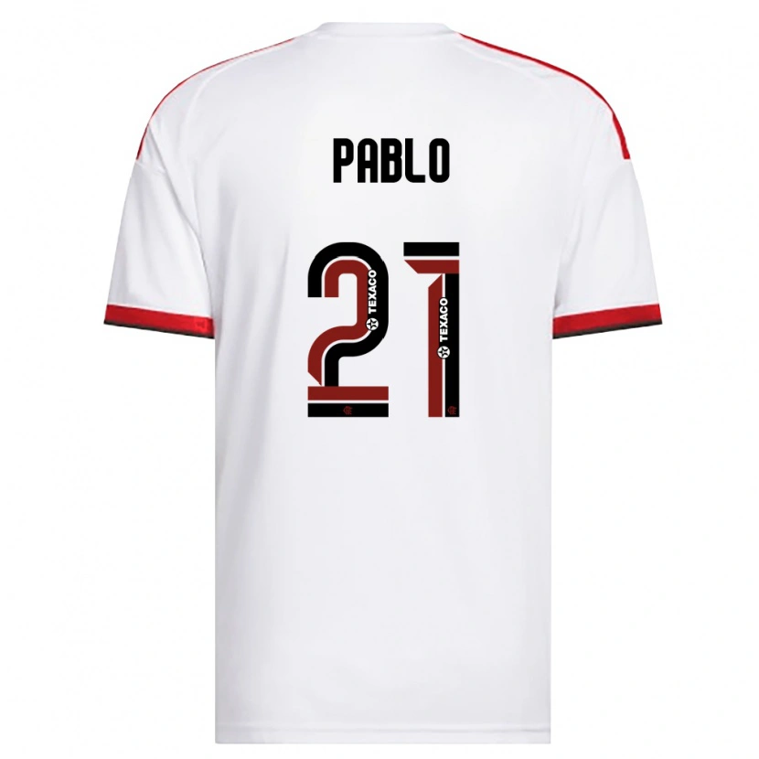 Danxen Mænd Pablo #21 Hvid Rød Sort Udebane Spillertrøjer 2026/27 Trøje T-Shirt
