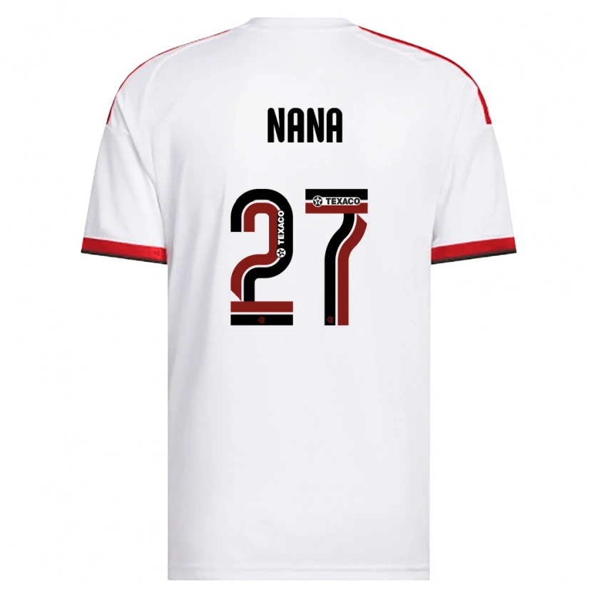Danxen Mænd Nana #27 Hvid Rød Sort Udebane Spillertrøjer 2026/27 Trøje T-Shirt