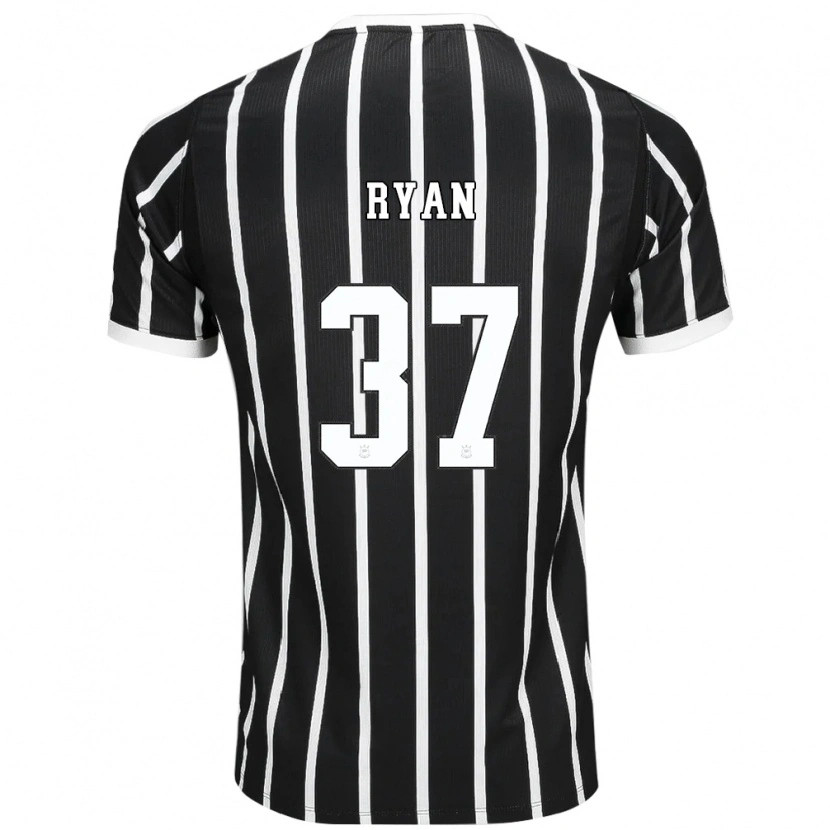 Danxen Mænd Ryan #37 Sort Hvid Rød Udebane Spillertrøjer 2026/27 Trøje T-Shirt