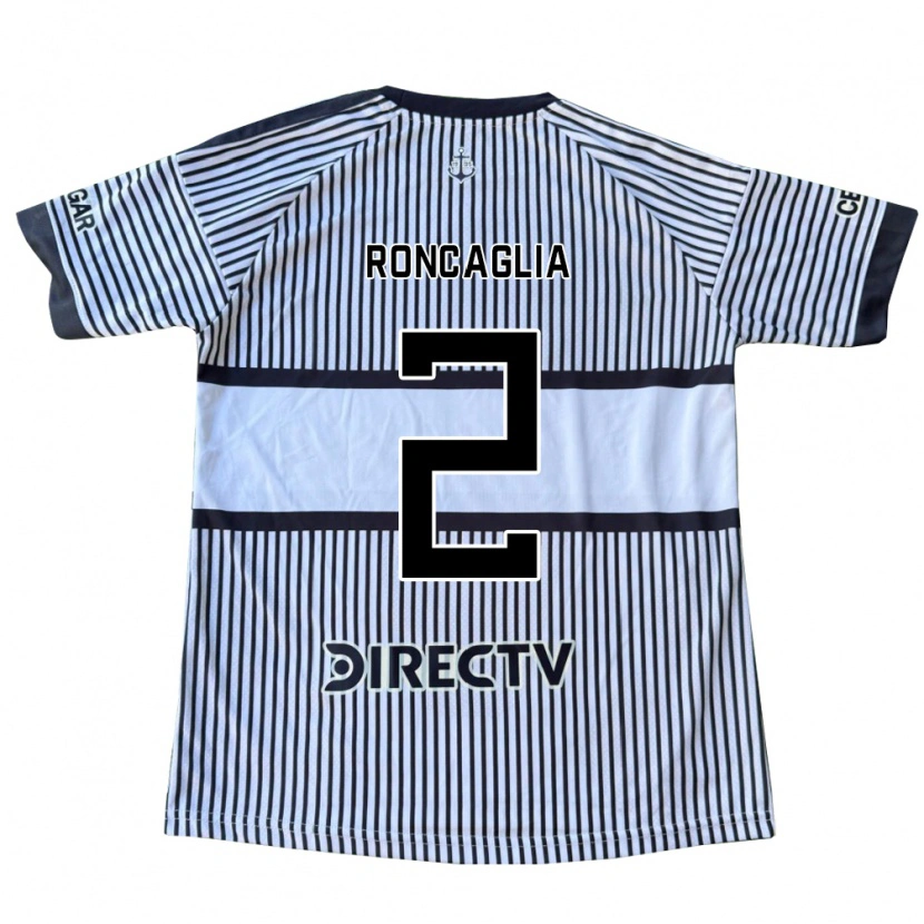 Danxen Mænd Facundo Roncaglia #2 Hvid Sort Gul Udebane Spillertrøjer 2026/27 Trøje T-Shirt