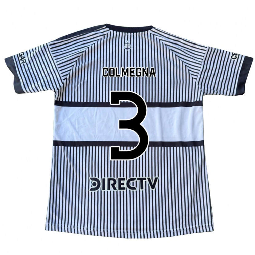 Danxen Mænd Agustín Colmegna #3 Hvid Sort Gul Udebane Spillertrøjer 2026/27 Trøje T-Shirt