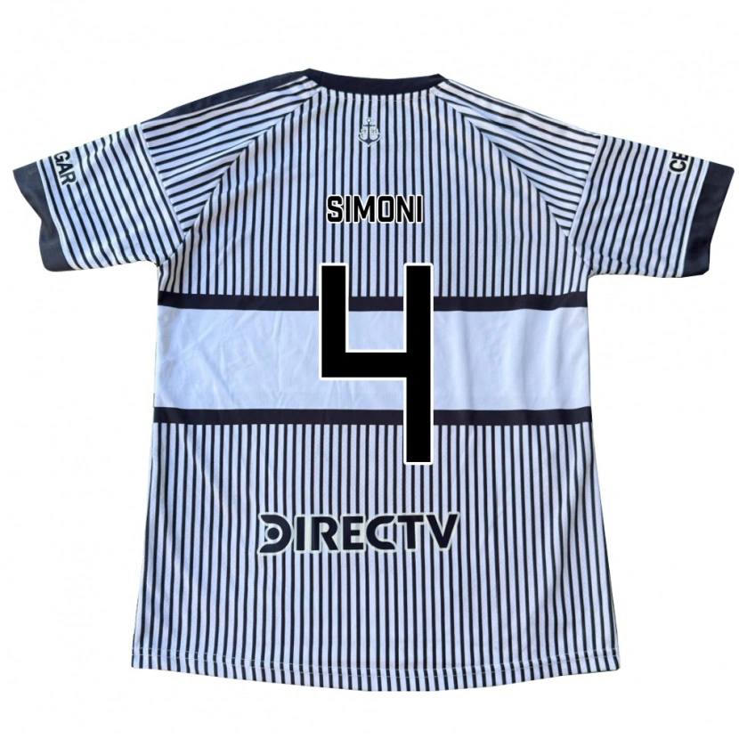 Danxen Mænd Tiago Simoni #4 Hvid Sort Gul Udebane Spillertrøjer 2026/27 Trøje T-Shirt