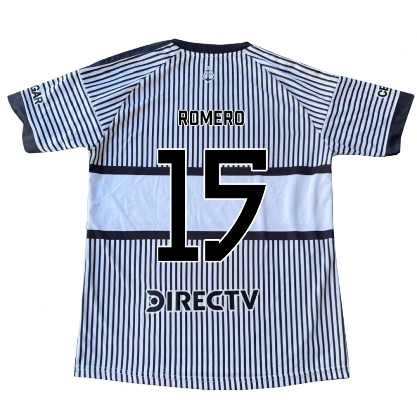 Danxen Mænd Alejo Romero #15 Hvid Sort Gul Udebane Spillertrøjer 2026/27 Trøje T-Shirt