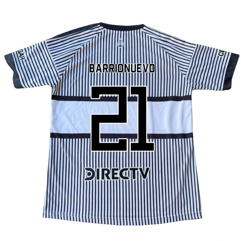Danxen Mænd Emiliano Barrionuevo #21 Hvid Sort Gul Udebane Spillertrøjer 2026/27 Trøje T-Shirt