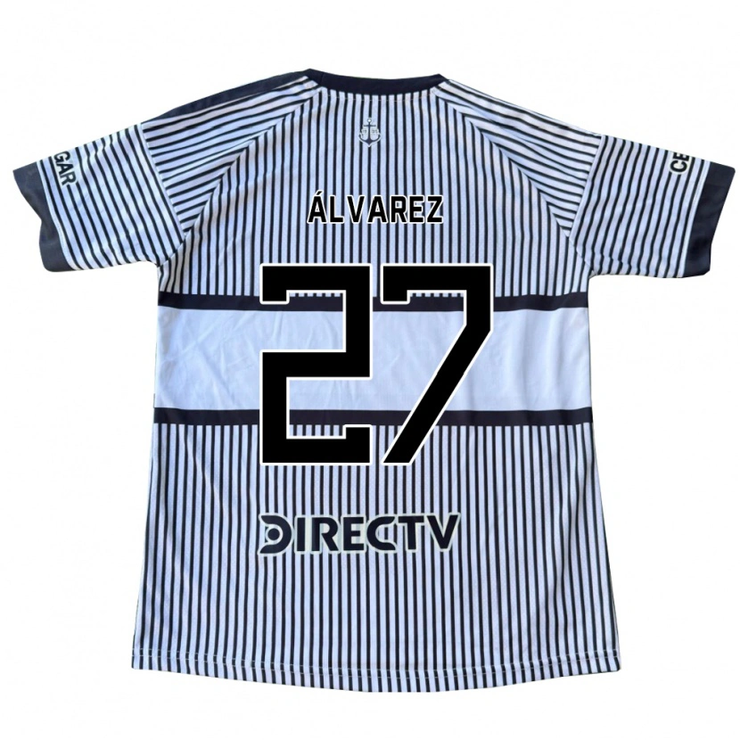 Danxen Mænd Violeta Álvarez #27 Hvid Sort Gul Udebane Spillertrøjer 2026/27 Trøje T-Shirt
