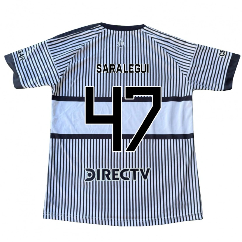 Danxen Mænd Jabes Saralegui #47 Hvid Sort Gul Udebane Spillertrøjer 2026/27 Trøje T-Shirt